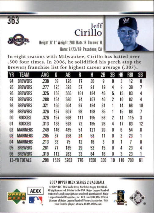 A1962- 2007 Upper Deck BB Card #s 251-500 +Rookies -You Pick- 15+ FREE US SHIP - Picture 331 of 495