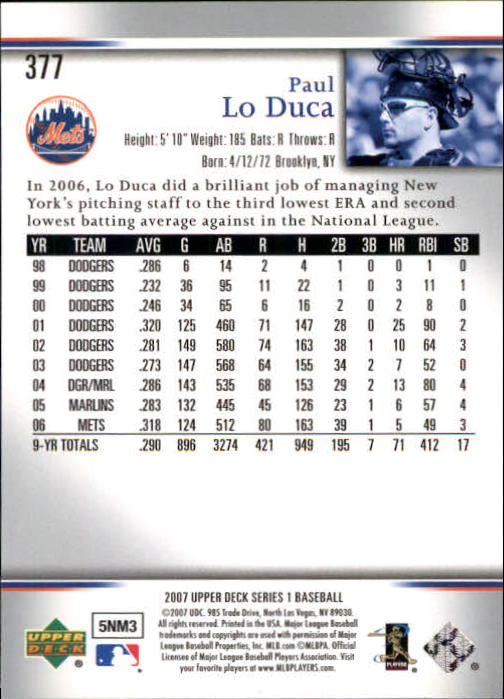 A1962- 2007 Upper Deck BB Card #s 251-500 +Rookies -You Pick- 15+ FREE US SHIP - Picture 11 of 495