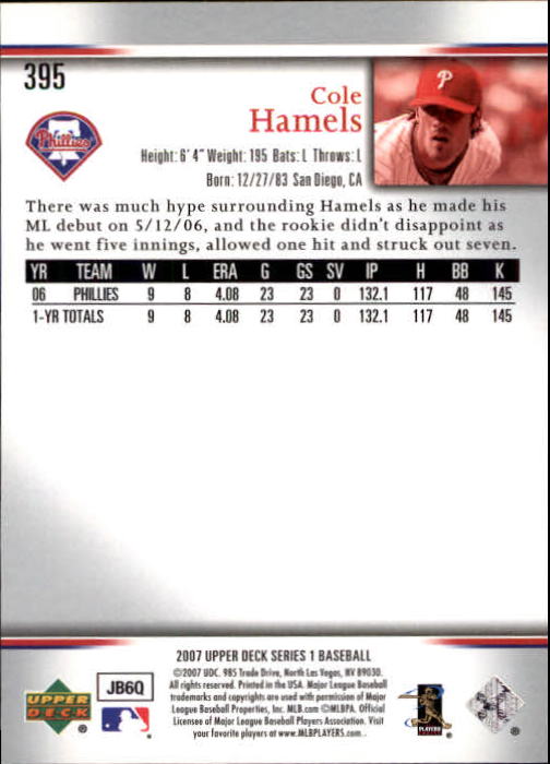 A1962- 2007 Upper Deck BB Card #s 251-500 +Rookies -You Pick- 15+ FREE US SHIP - Picture 443 of 495