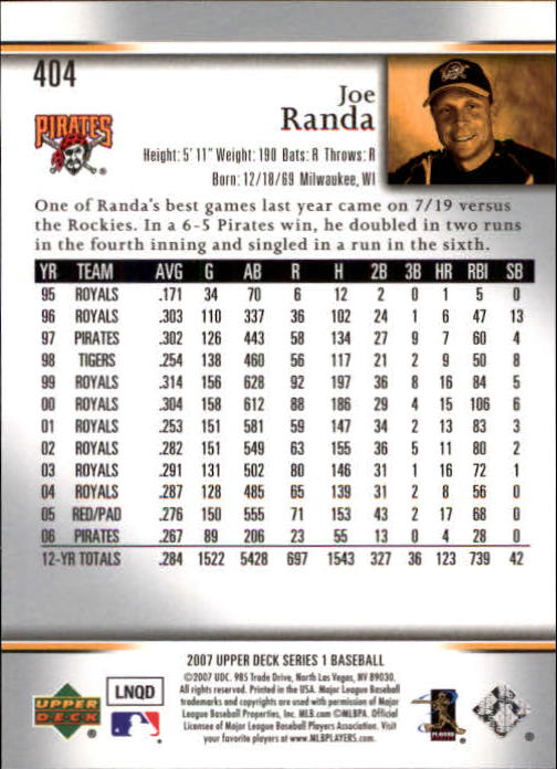 A1962- 2007 Upper Deck BB Card #s 251-500 +Rookies -You Pick- 15+ FREE US SHIP - Picture 49 of 495