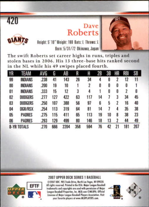 A1962- 2007 Upper Deck BB Card #s 251-500 +Rookies -You Pick- 15+ FREE US SHIP - Picture 365 of 495
