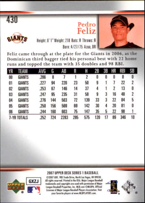 A1962- 2007 Upper Deck BB Card #s 251-500 +Rookies -You Pick- 15+ FREE US SHIP - Picture 87 of 495