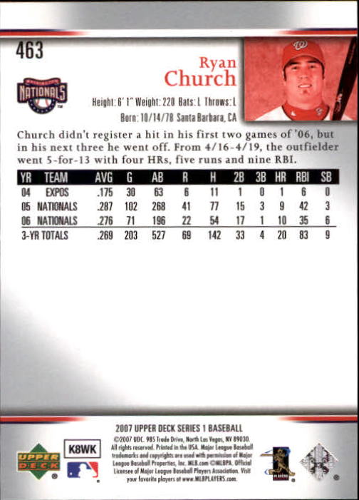A1962- 2007 Upper Deck BB Card #s 251-500 +Rookies -You Pick- 15+ FREE US SHIP - Picture 137 of 495