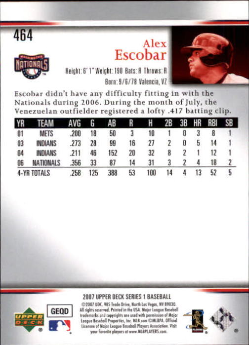 A1962- 2007 Upper Deck BB Card #s 251-500 +Rookies -You Pick- 15+ FREE US SHIP - Picture 139 of 495