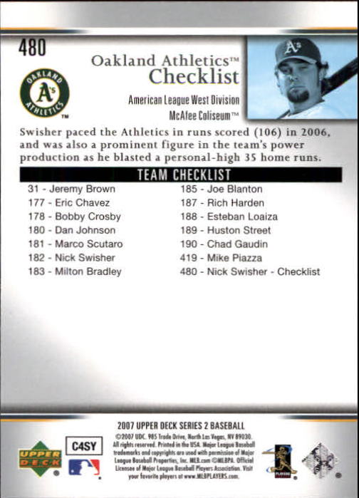 A1962- 2007 Upper Deck BB Card #s 251-500 +Rookies -You Pick- 15+ FREE US SHIP - Picture 387 of 495
