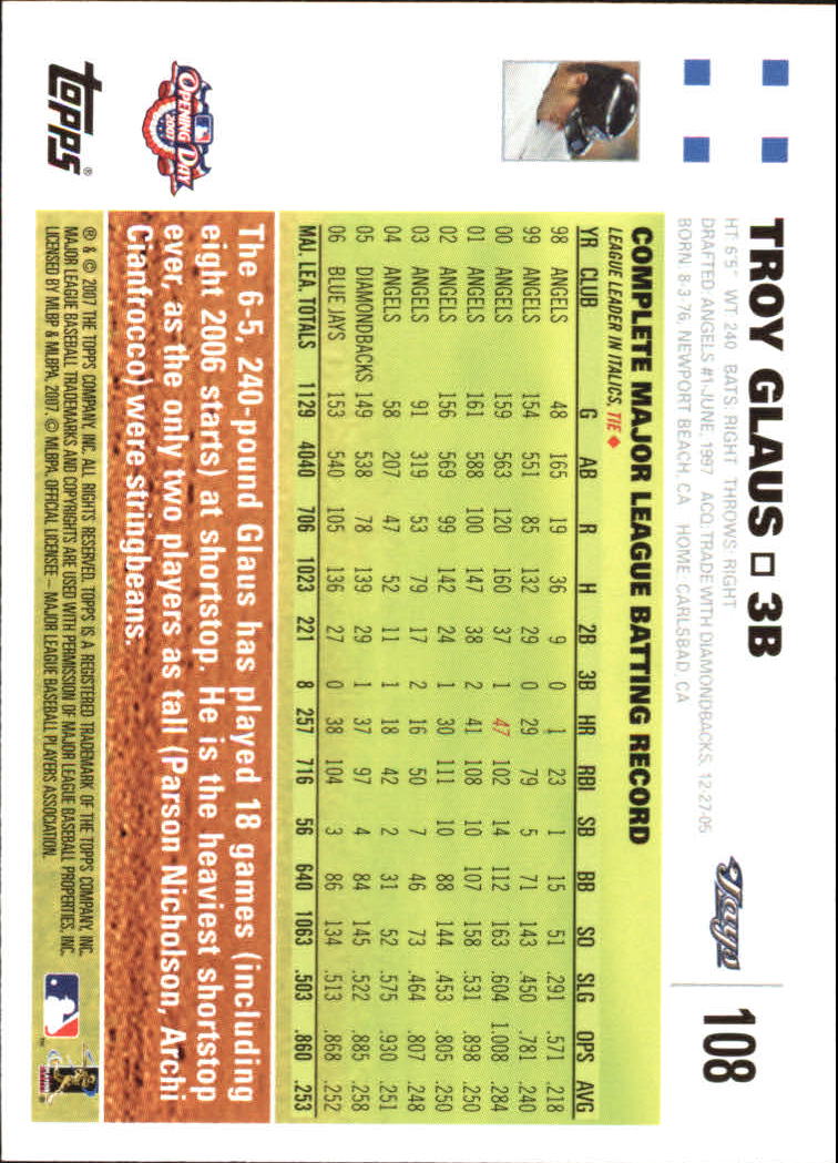 A5700- 2007 Topps Opening Tag BB # S 1-220 + Einsätze -du Pick- 15 + Gratis US - Bild 86 von 228