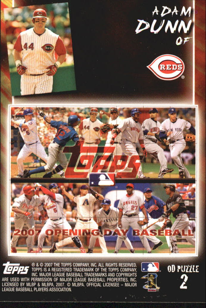 2007 TOPPS OPENING DAY PUZZLE BASEBALL ASSORTED SINGLES U-PICK - Picture 5 of 37