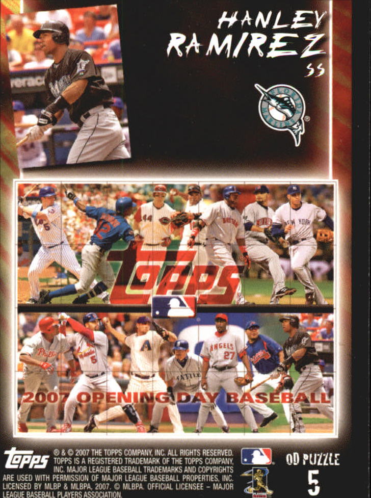 2007 TOPPS OPENING DAY PUZZLE BASEBALL ASSORTED SINGLES U-PICK - Picture 9 of 37