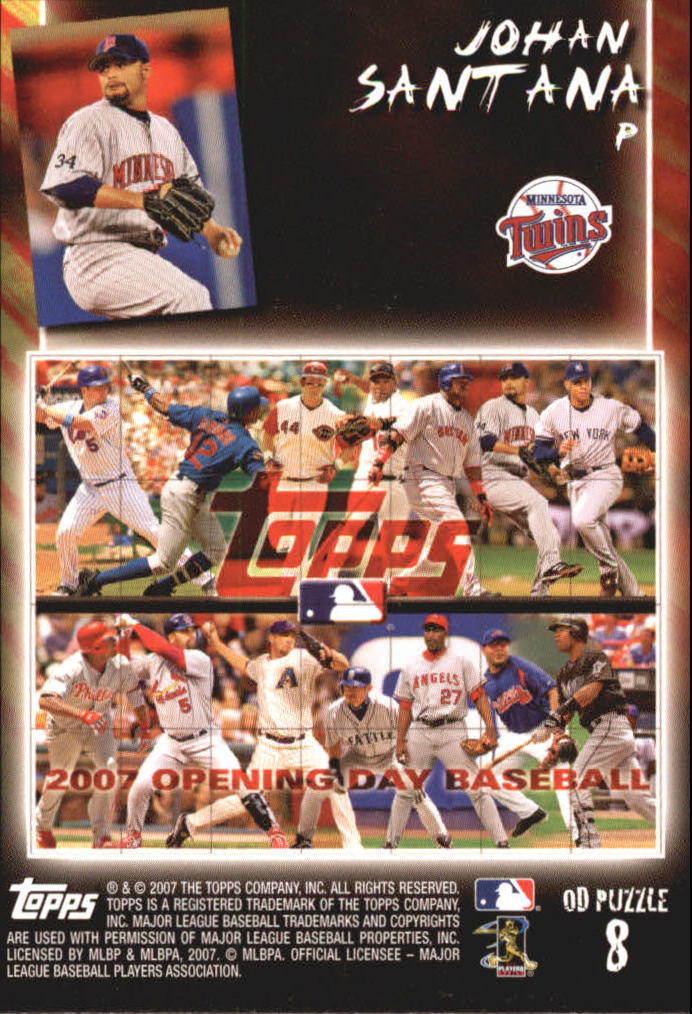 2007 TOPPS OPENING DAY PUZZLE BASEBALL ASSORTED SINGLES U-PICK - Picture 11 of 37