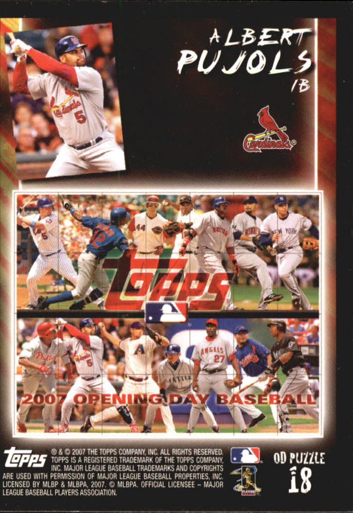 2007 TOPPS OPENING DAY PUZZLE BASEBALL ASSORTED SINGLES U-PICK - Picture 23 of 37