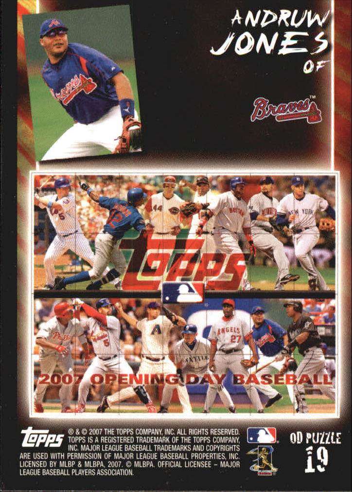 2007 TOPPS OPENING DAY PUZZLE BASEBALL ASSORTED SINGLES U-PICK - Picture 25 of 37