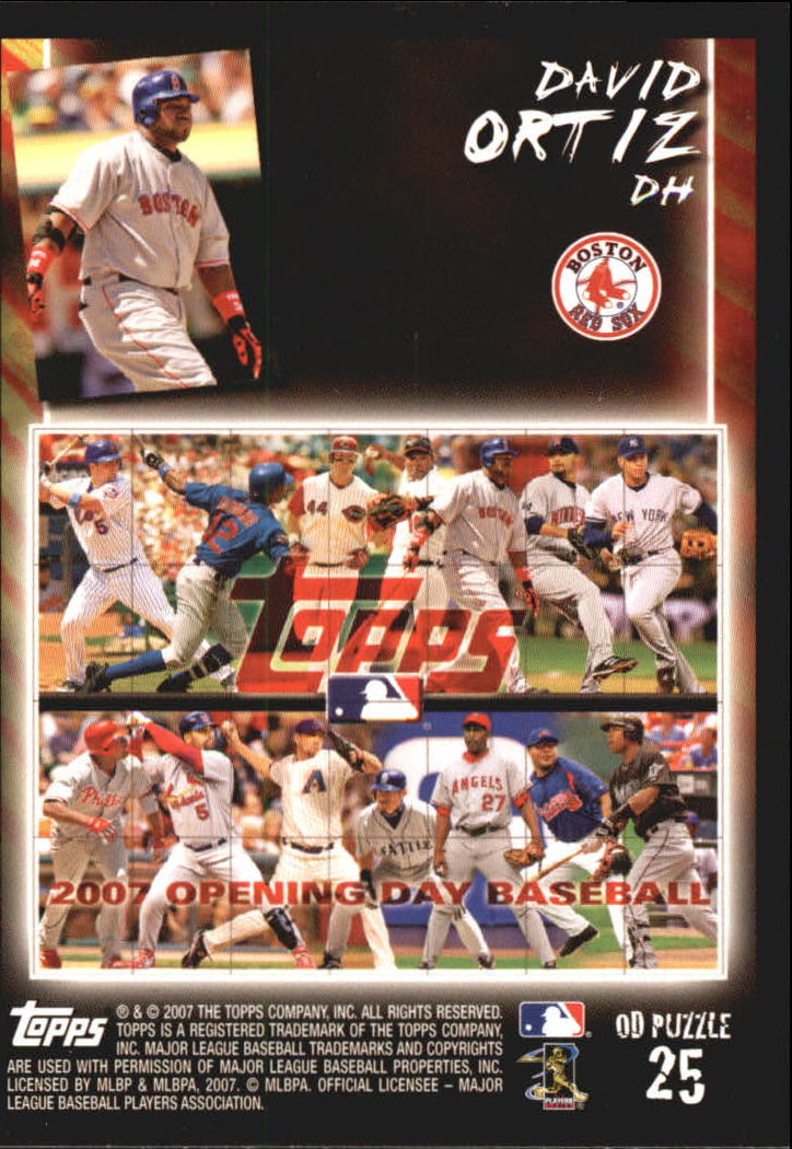 2007 TOPPS OPENING DAY PUZZLE BASEBALL ASSORTED SINGLES U-PICK - Picture 31 of 37