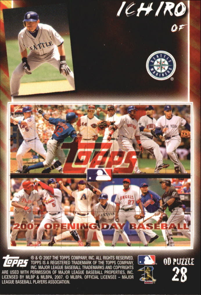 2007 TOPPS OPENING DAY PUZZLE BASEBALL ASSORTED SINGLES U-PICK - Picture 37 of 37