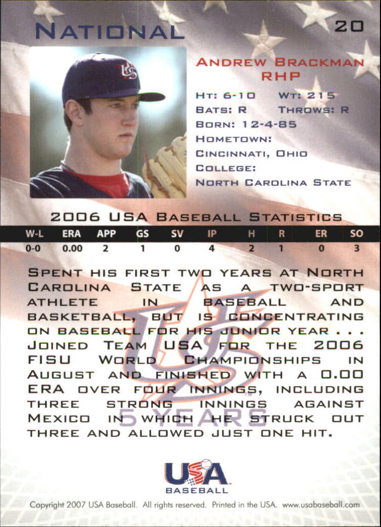 2006-07 USA Baseball #19 Todd Frazier back image