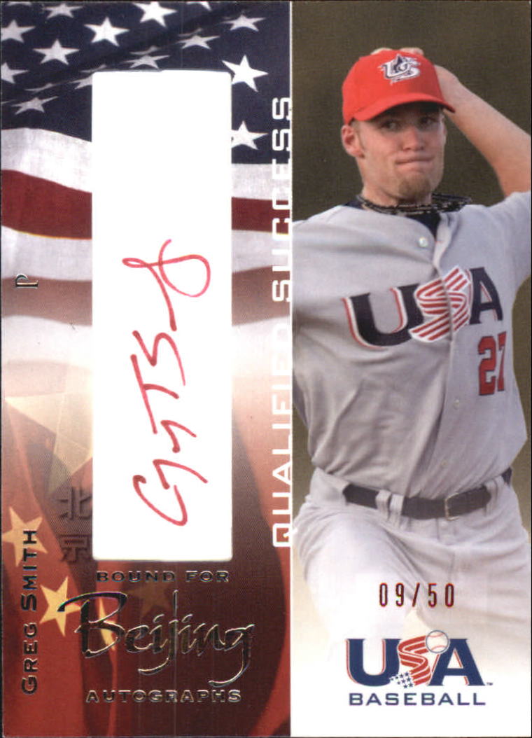 2006-07 USA Baseball Bound for Beijing Signatures #4 Greg Smith