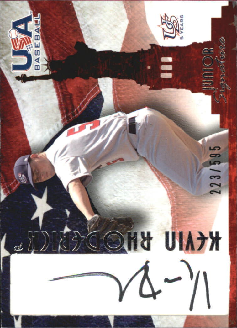 2006-07 USA Baseball Signatures Black #35 Kevin Rhoderick