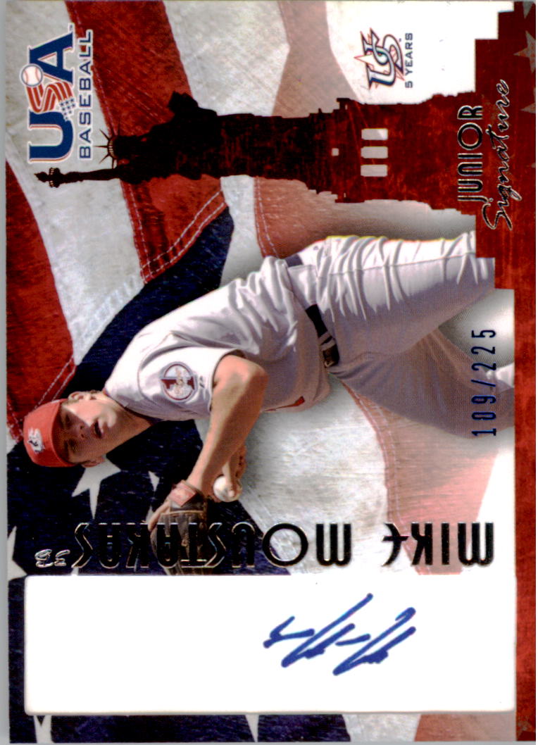 2006-07 USA Baseball Signatures Blue #30 Mike Moustakas