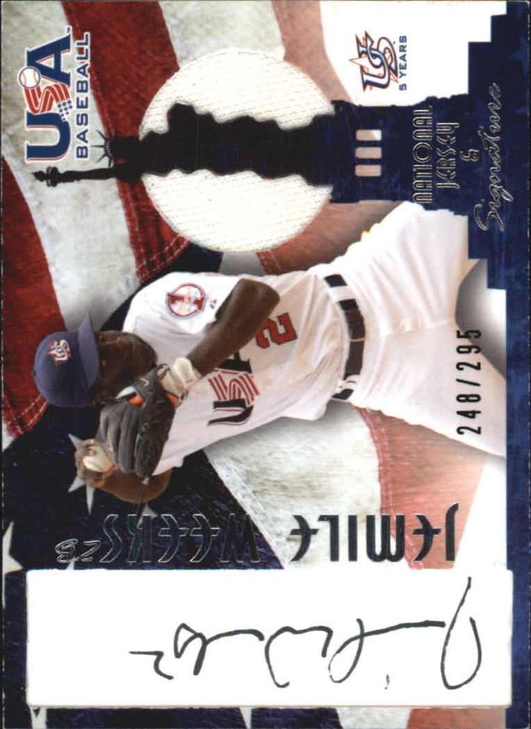 2006-07 USA Baseball Signatures Jersey Black #1 Jemile Weeks
