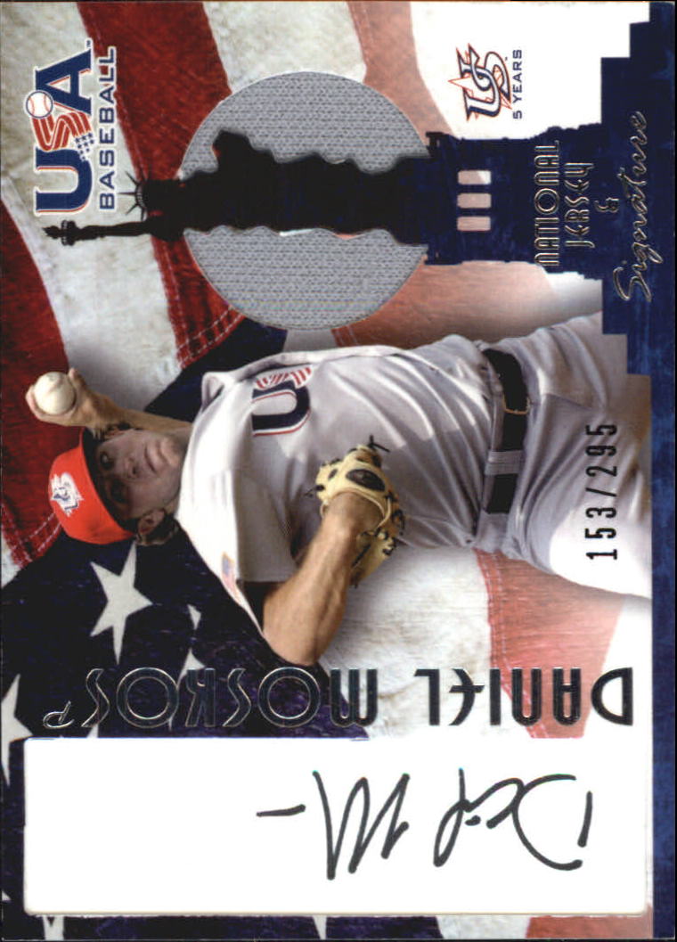 2006-07 USA Baseball Signatures Jersey Black #9 Daniel Moskos
