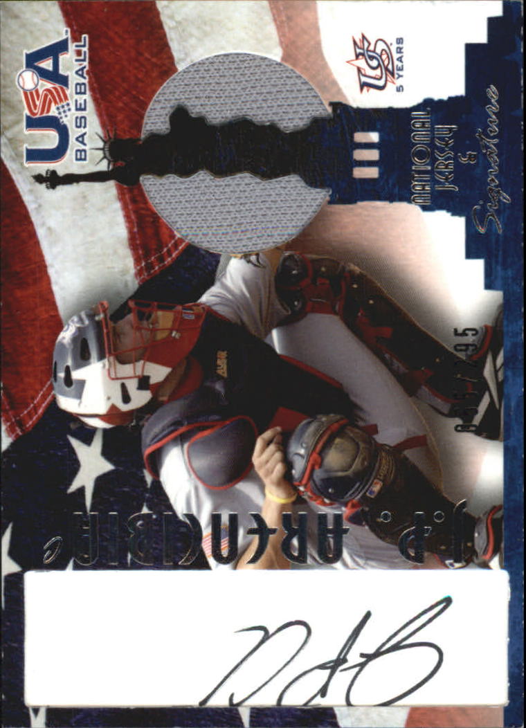 2006-07 USA Baseball Signatures Jersey Black #21 J.P. Arencibia