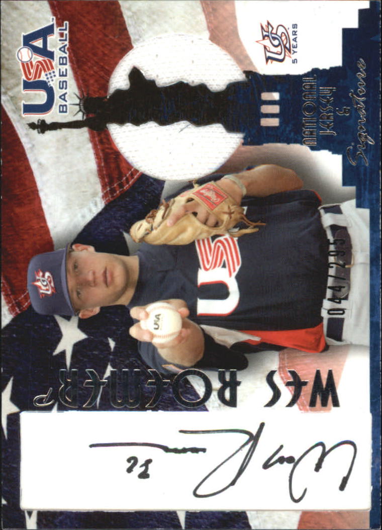 2006-07 USA Baseball Signatures Jersey Black #22 Wes Roemer