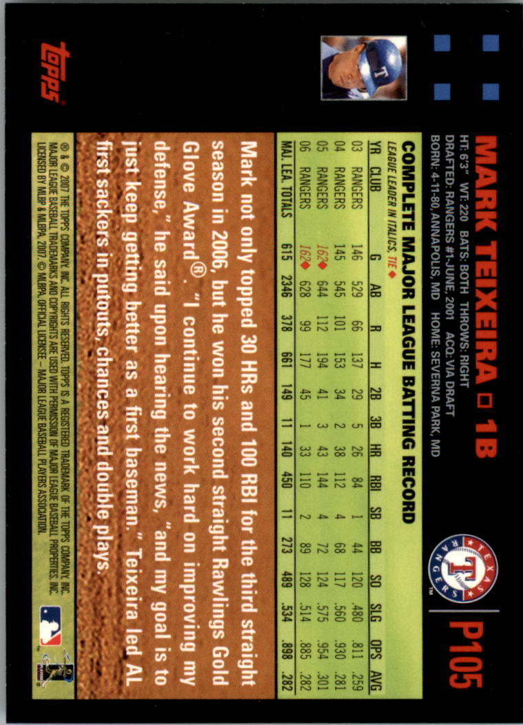 B6287- 2007 Pepsi (Topps) Baseball Card #s 1-220 -You Pick- 15+ FREE US SHIP - Picture 147 of 293