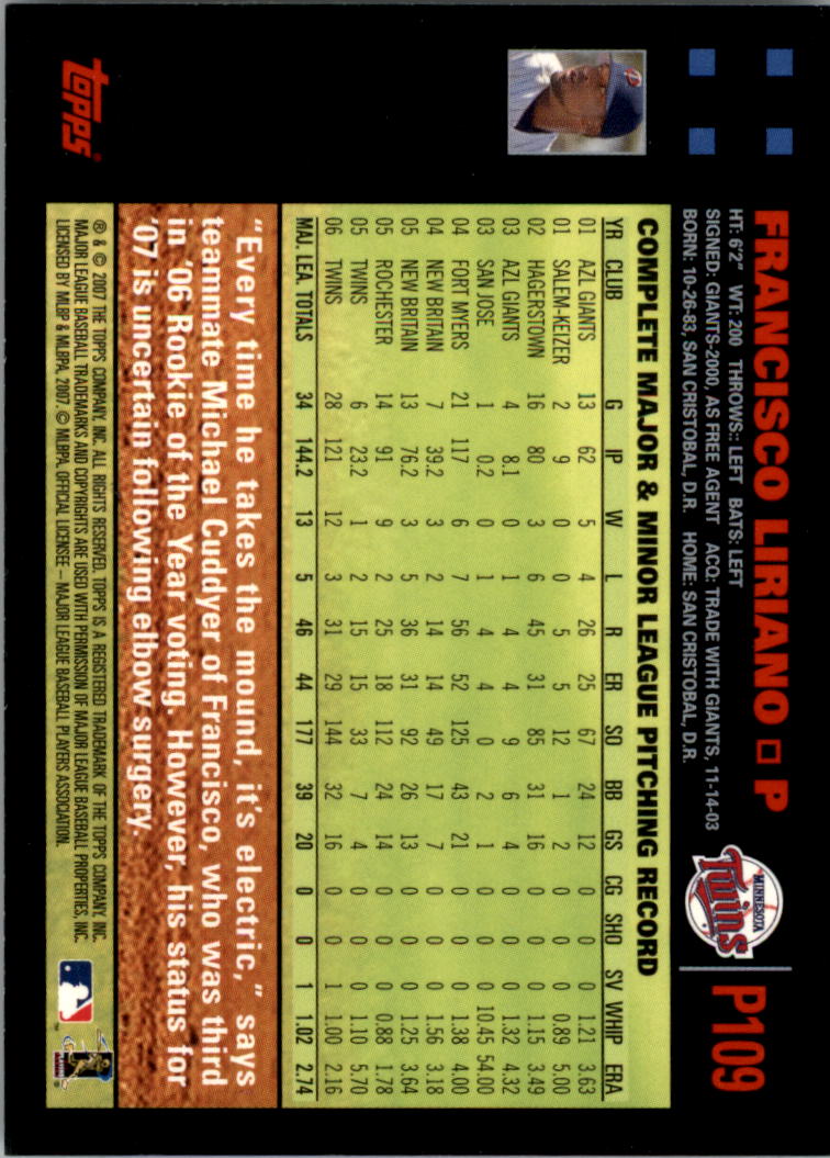 B6287- 2007 Pepsi (Topps) Baseball Card #s 1-220 -You Pick- 15+ FREE US SHIP - Picture 153 of 293