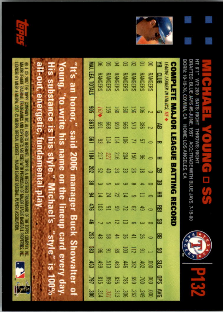 B6287- 2007 Pepsi (Topps) Baseball Card #s 1-220 -You Pick- 15+ FREE US SHIP - Picture 183 of 293