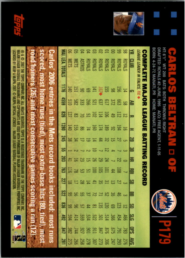 B6287- 2007 Pepsi (Topps) Baseball Card #s 1-220 -You Pick- 15+ FREE US SHIP - Picture 237 of 293