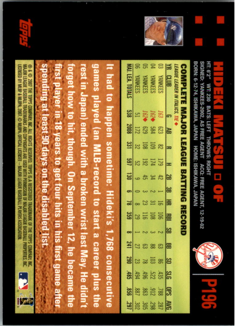 B6287- 2007 Pepsi (Topps) Baseball Card #s 1-220 -You Pick- 15+ FREE US SHIP - Picture 259 of 293