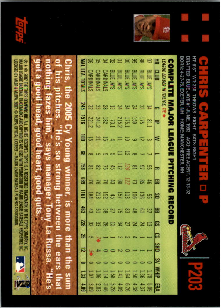 B6287- 2007 Pepsi (Topps) Baseball Card #s 1-220 -You Pick- 15+ FREE US SHIP - Picture 269 of 293