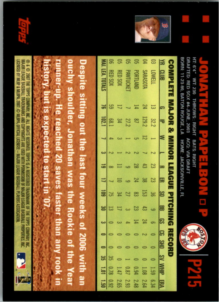 B6287- 2007 Pepsi (Topps) Baseball Card #s 1-220 -You Pick- 15+ FREE US SHIP - Picture 287 of 293