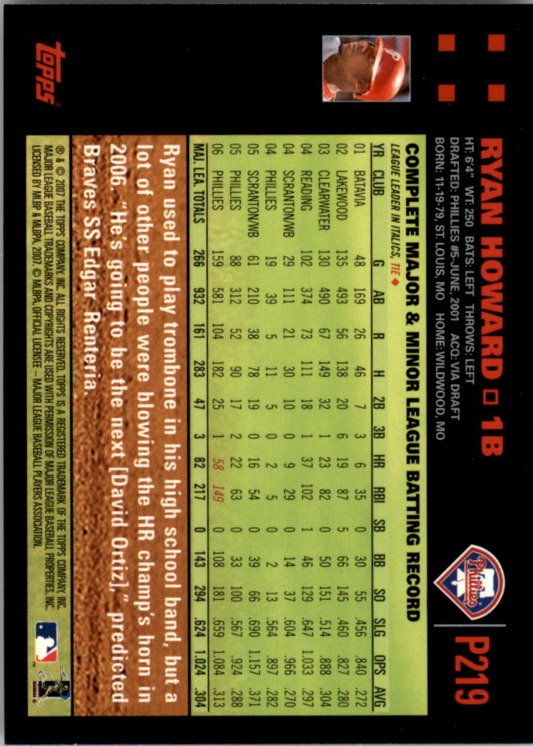 B6287- 2007 Pepsi (Topps) Baseball Card #s 1-220 -You Pick- 15+ FREE US SHIP - Picture 291 of 293