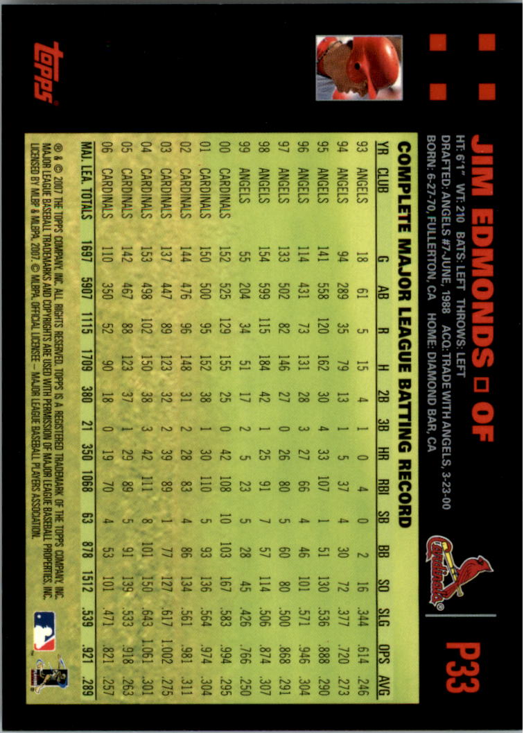 B6287- 2007 Pepsi (Topps) Baseball Card #s 1-220 -You Pick- 15+ FREE US SHIP - Picture 45 of 293