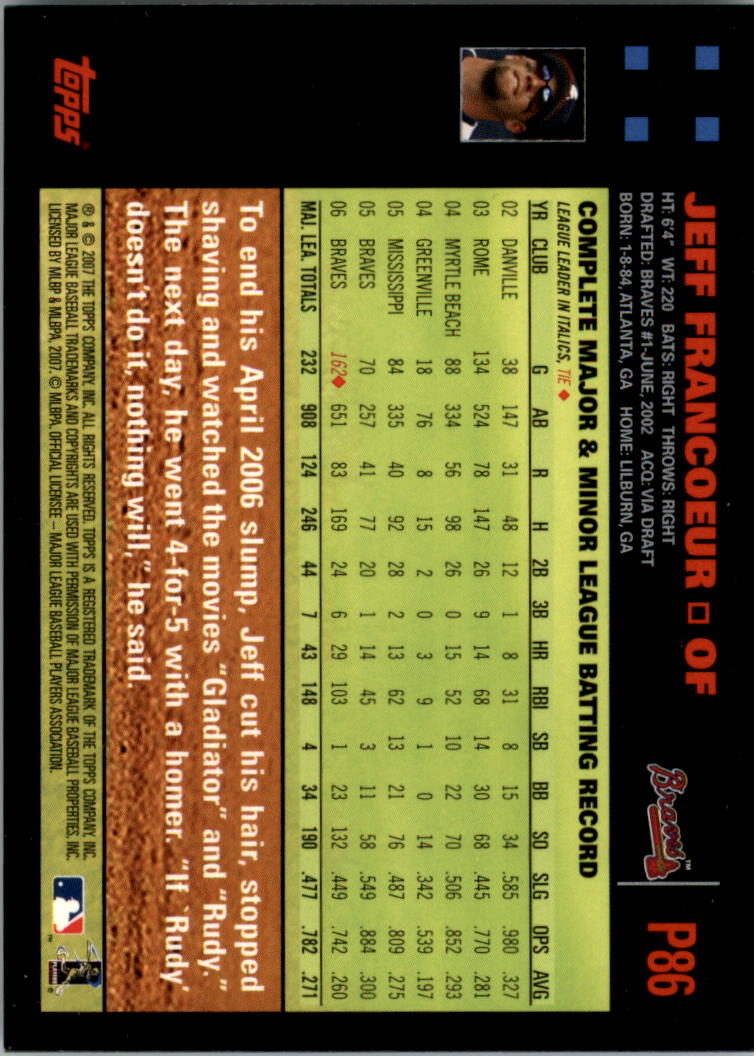 B6287- 2007 Pepsi (Topps) Baseball Card #s 1-220 -You Pick- 15+ FREE US SHIP - Picture 125 of 293