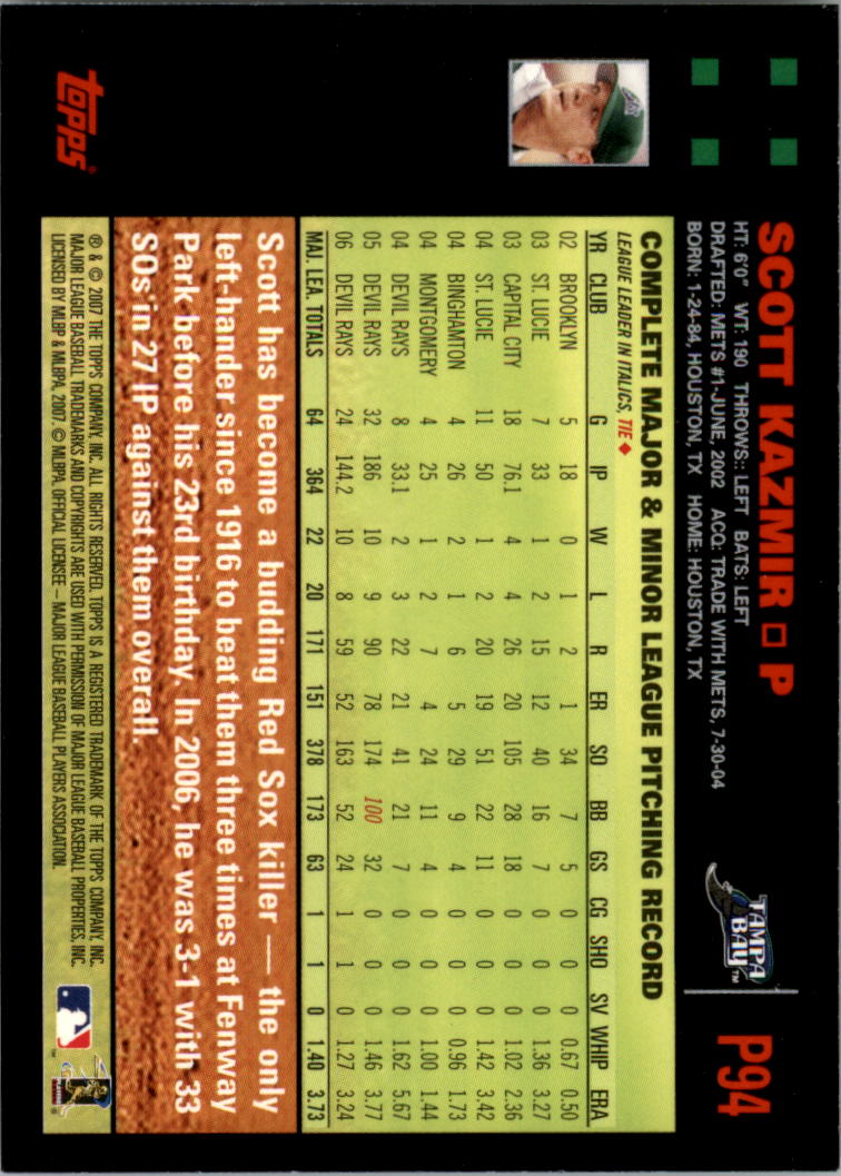 B6287- 2007 Pepsi (Topps) Baseball Card #s 1-220 -You Pick- 15+ FREE US SHIP - Picture 137 of 293