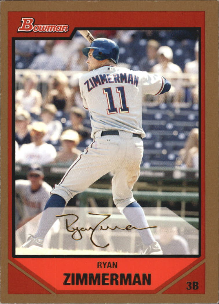 2007 Bowman Gold #3 Ryan Zimmerman