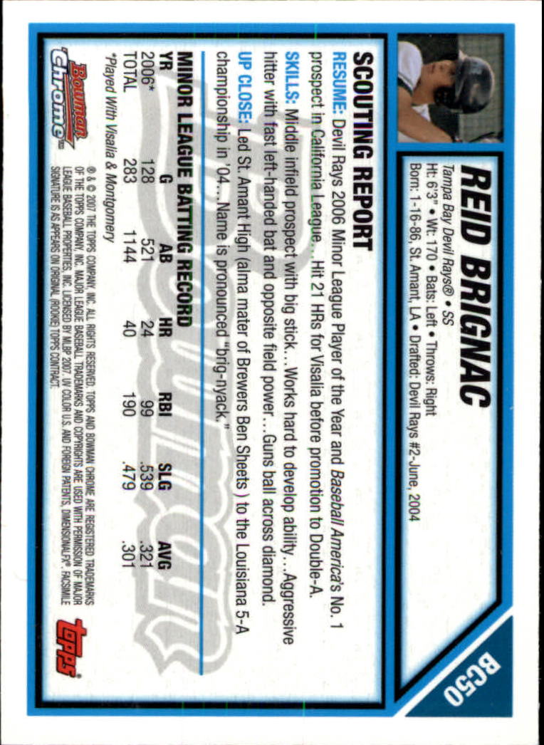 B1897- 2007 Bowman Chrome Prospects BB #'s 1-256 -You Pick- 15+ FREE US SHIP