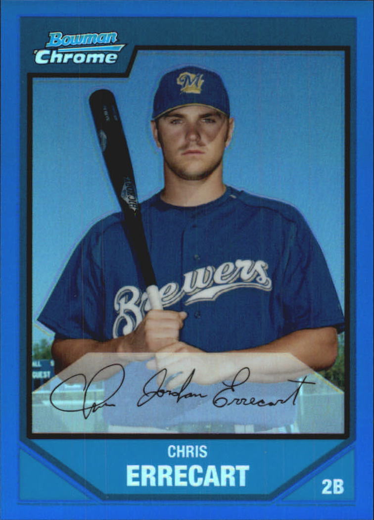 2007 Bowman Chrome Prospects Blue Refractors #BC123 Chris Errecart