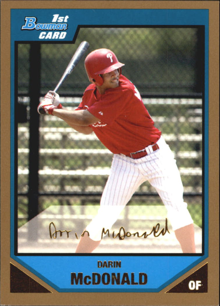 2007 Bowman Baseball "Prospects Gold" Parallel Cards - Picture 12 of 136