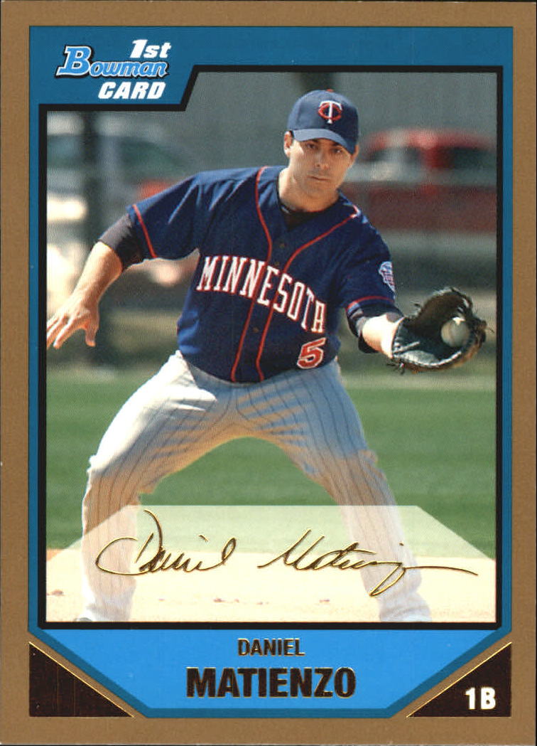 2007 Bowman Baseball "Prospects Gold" Parallel Cards - Picture 36 of 136