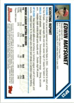 2007 Bowman Baseball "Prospects Gold" Parallel Cards - Picture 45 of 136