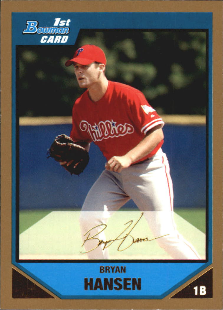 2007 Bowman Baseball "Prospects Gold" Parallel Cards - Picture 56 of 136