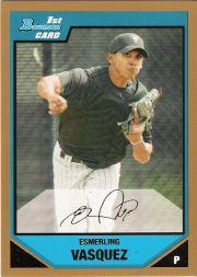 2007 Bowman Baseball "Prospects Gold" Parallel Cards - Picture 74 of 136