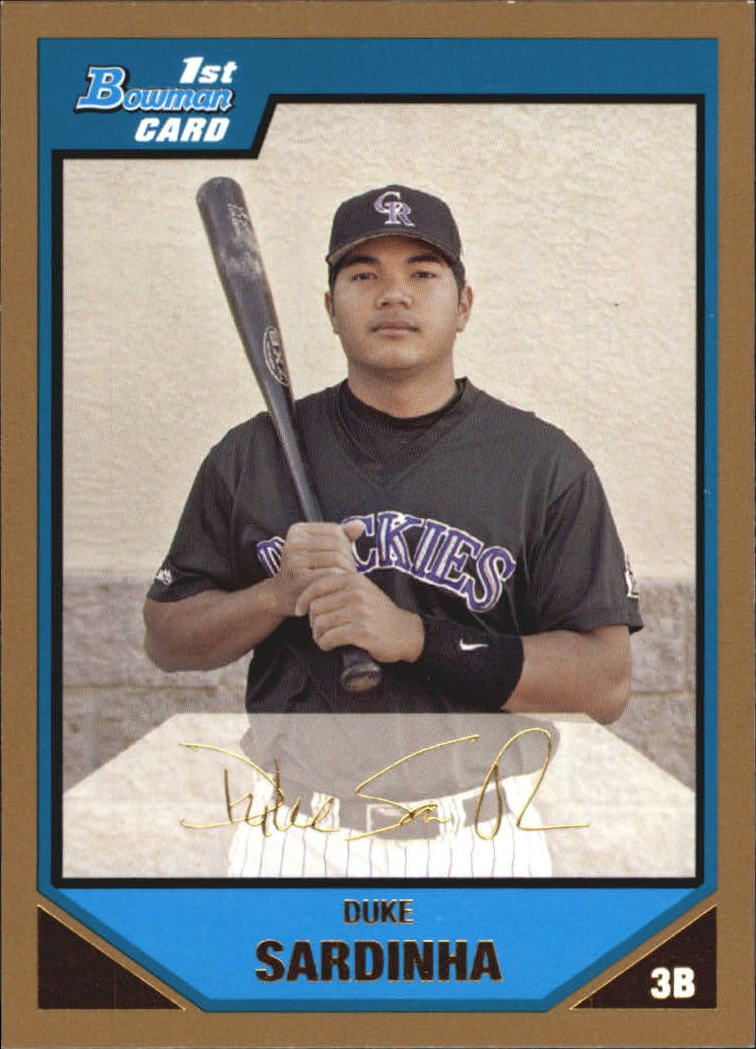 2007 Bowman Baseball "Prospects Gold" Parallel Cards - Picture 111 of 136