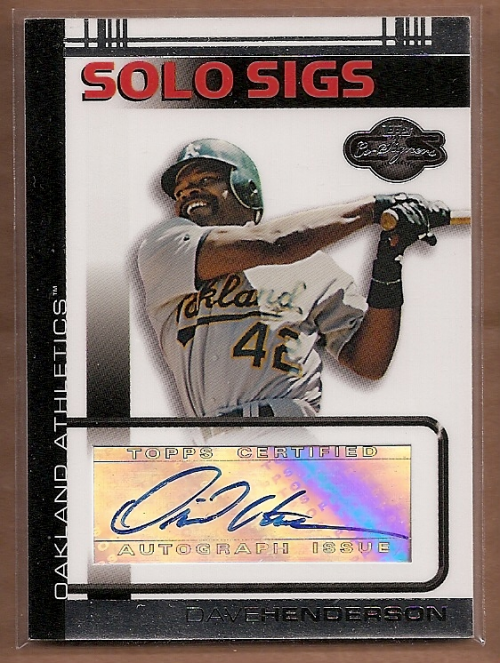 2007 Topps Co-Signers Solo Sigs #DH Dave Henderson A