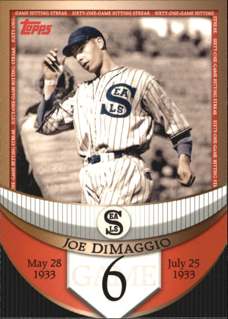 2007 Topps DiMaggio Streak Before the Streak #JDSF6 Joe DiMaggio