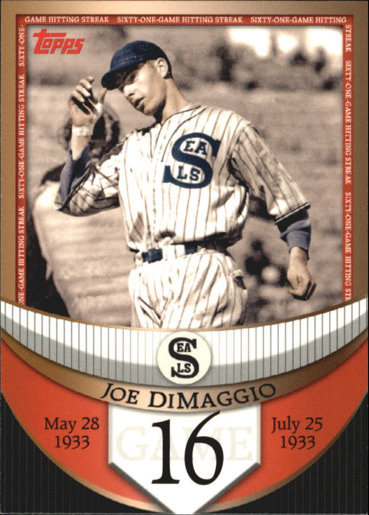 2007 Topps DiMaggio Streak Before the Streak #JDSF15 Joe DiMaggio