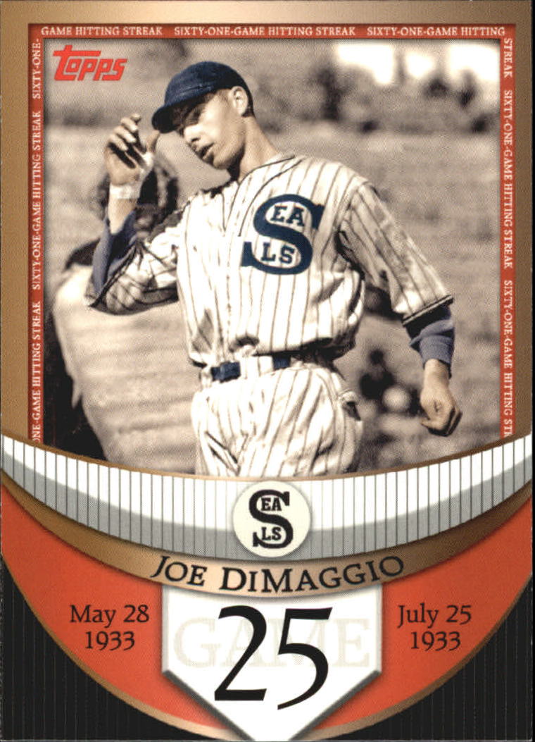 2007 Topps DiMaggio Streak Before the Streak #JDSF25 Joe DiMaggio