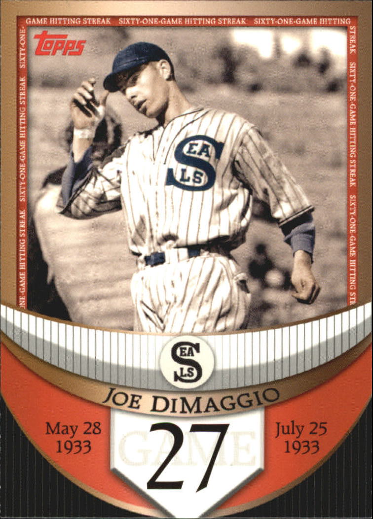 2007 Topps DiMaggio Streak Before the Streak #JDSF27 Joe DiMaggio